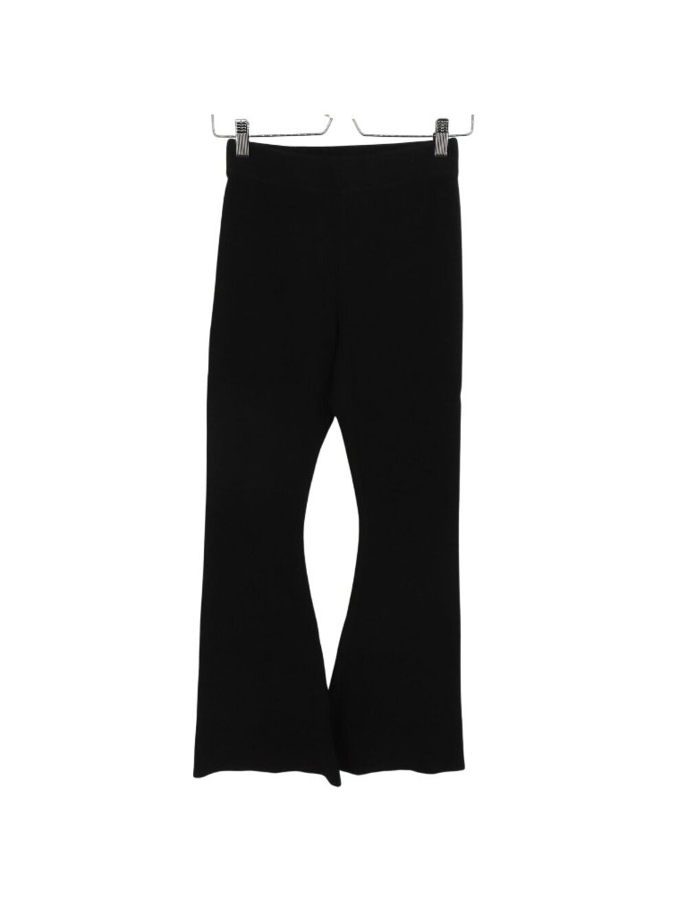 OFFLINE by Aerie Women Medium Ribbed Rib Flare Pants Leggings Black Pockets